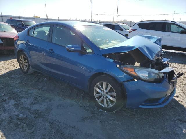 KNAFX4A68E5205413 - 2014 KIA FORTE LX BLUE photo 4