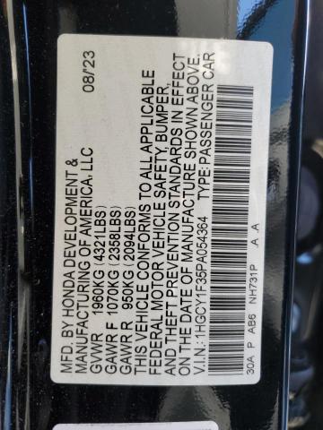 1HGCY1F35PA054364 - 2023 HONDA ACCORD EX BLACK photo 13