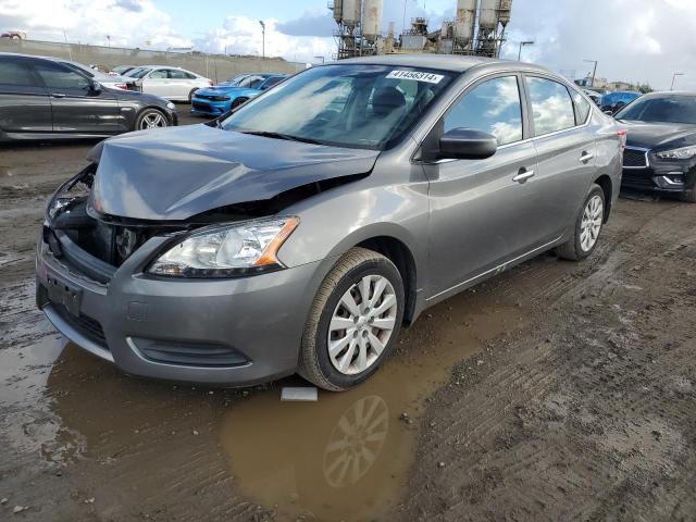 3N1AB7AP5FY302808 - 2015 NISSAN SENTRA S GRAY photo 1