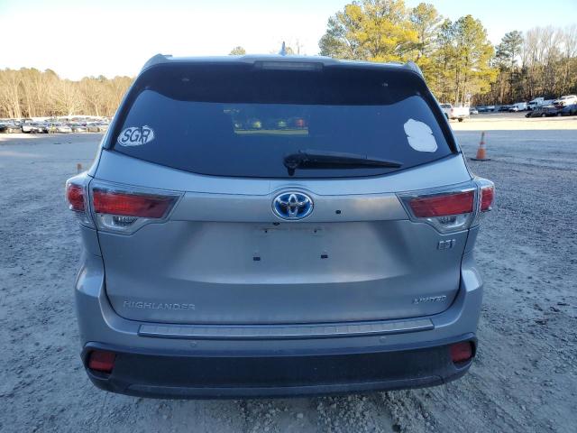 5TDDCRFH6GS014633 - 2016 TOYOTA HIGHLANDER HYBRID LIMITED SILVER photo 6