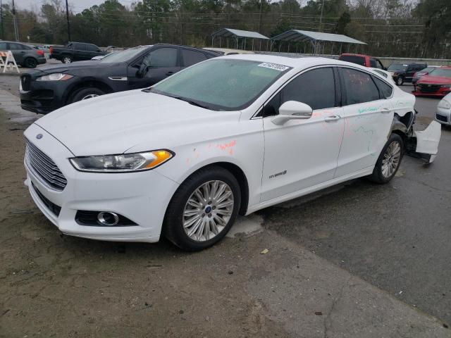 3FA6P0LU7ER265578 - 2014 FORD FUSION SE HYBRID WHITE photo 1