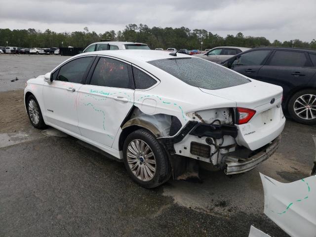 3FA6P0LU7ER265578 - 2014 FORD FUSION SE HYBRID WHITE photo 2