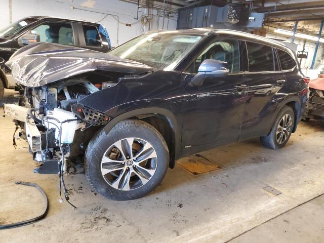 5TDGBRCHXMS535841 - 2021 TOYOTA HIGHLANDER HYBRID XLE BLUE photo 1