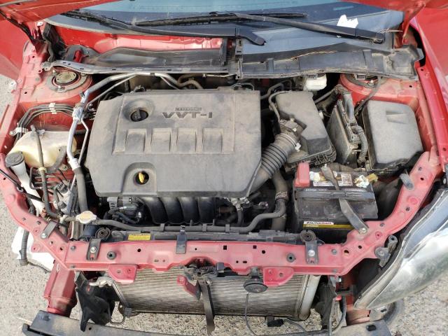 2T1BU4EE5CC885699 - 2012 TOYOTA COROLLA BASE RED photo 11