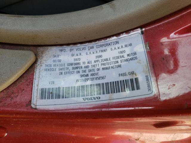 YV1VW29502F856567 - 2002 VOLVO V40 1.9T RED photo 12