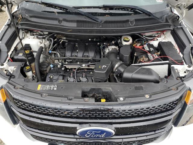 1FM5K8ARXDGC53945 - 2013 FORD EXPLORER POLICE INTERCEPTOR Սպիտակ լուսանկար 12