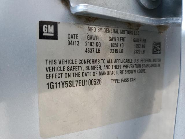 1G11Y5SL7EU100526 - 2014 CHEVROLET IMPALA LS BLUE photo 12