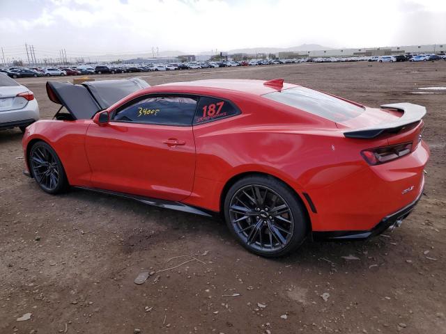 1G1FK1R67J0129882 - 2018 CHEVROLET CAMARO ZL1 RED photo 2