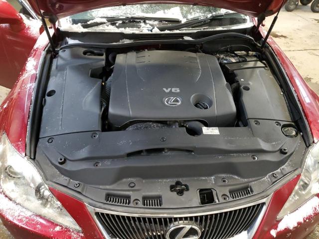 00000GSE252026736 - 2008 LEXUS IS 250 RED photo 11