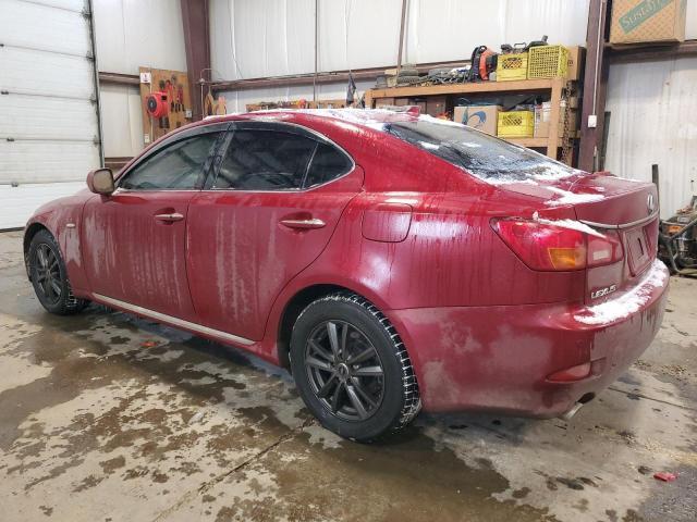 00000GSE252026736 - 2008 LEXUS IS 250 RED photo 2