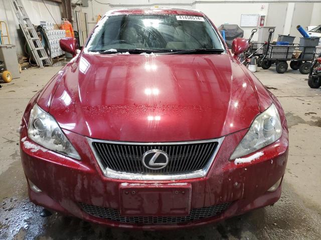 00000GSE252026736 - 2008 LEXUS IS 250 RED photo 5
