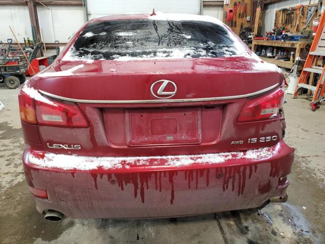 00000GSE252026736 - 2008 LEXUS IS 250 RED photo 6