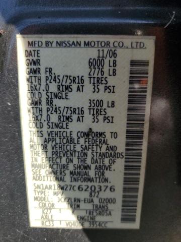 5N1AR18W27C620376 - 2007 NISSAN PATHFINDER LE ნაცრისფერი ფოტო 13
