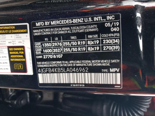 4JGFB4KB5LA046962 - 2020 MERCEDES-BENZ GLE 350 4MATIC BLACK photo 13