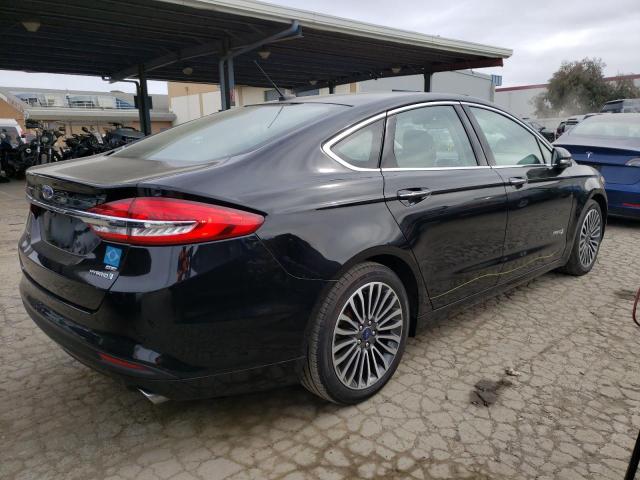 3FA6P0LU4JR111114 - 2018 FORD FUSION SE HYBRID BLACK photo 3