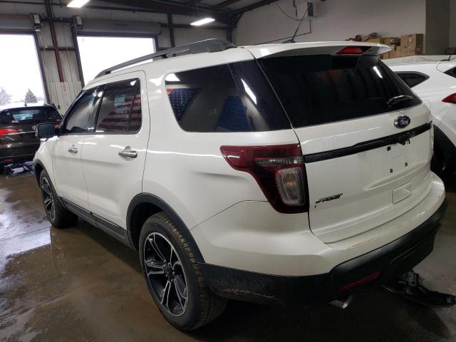 1FM5K8GT1EGB83238 - 2014 FORD EXPLORER SPORT WHITE photo 2