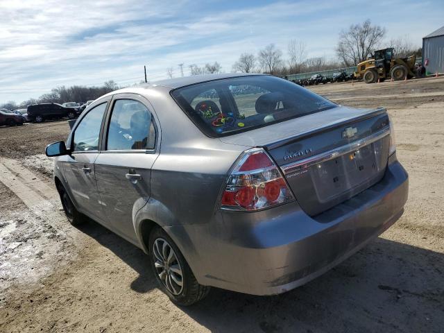 KL1TD56E89B637339 - 2009 CHEVROLET AVEO LS GRAY photo 2