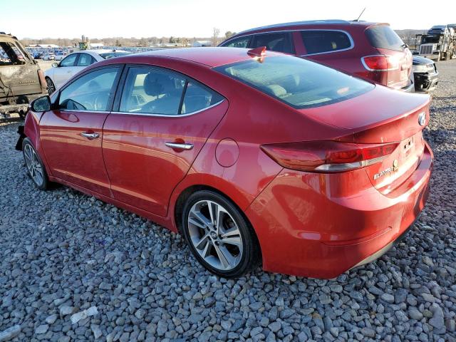 5NPD84LF5HH044690 - 2017 HYUNDAI ELANTRA SE RED photo 2