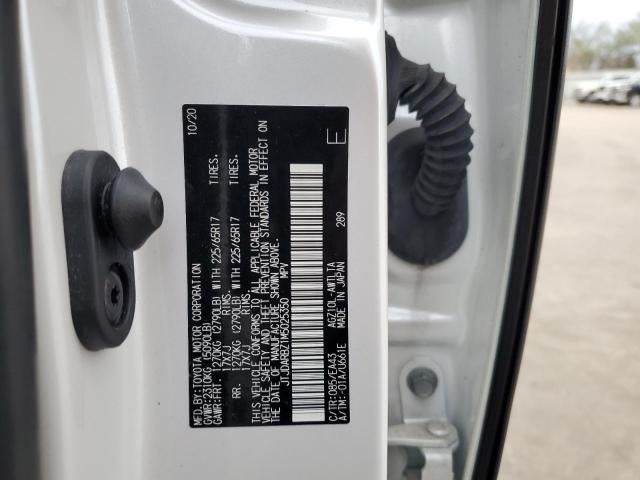 JTJDARBZ1M5025350 - 2021 LEXUS NX 300 BASE თეთრი ფოტო 13