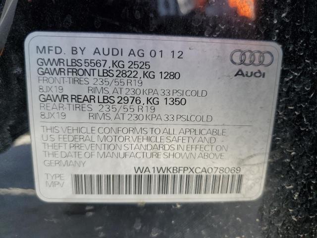 WA1WKBFPXCA078069 - 2012 AUDI Q5 PRESTIGE BLACK photo 13