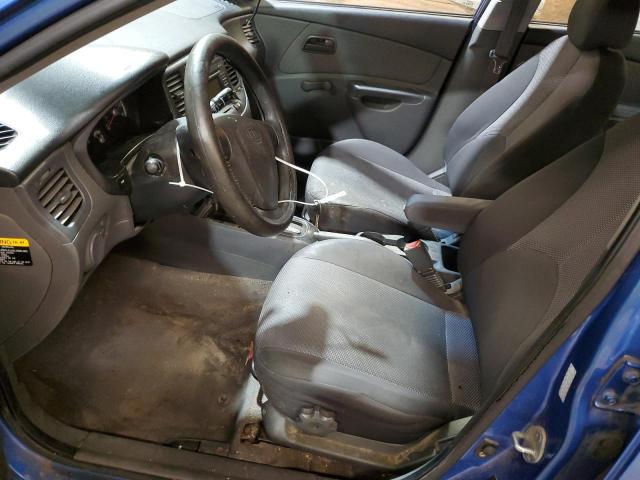 KNADE223596515248 - 2009 KIA RIO BASE BLUE photo 7