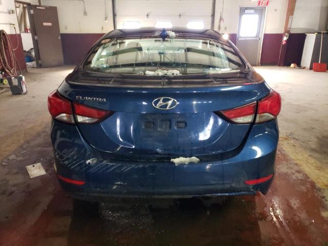 KMHDH4AE5FU251654 - 2015 HYUNDAI ELANTRA SE BLUE photo 6