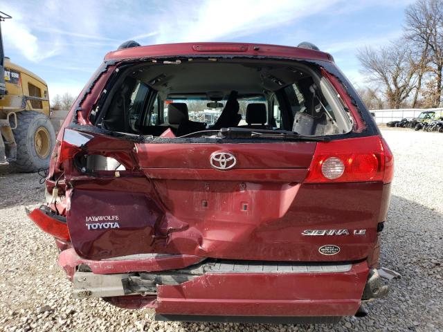 5TDZK23C09S284274 - 2009 TOYOTA SIENNA CE RED photo 6