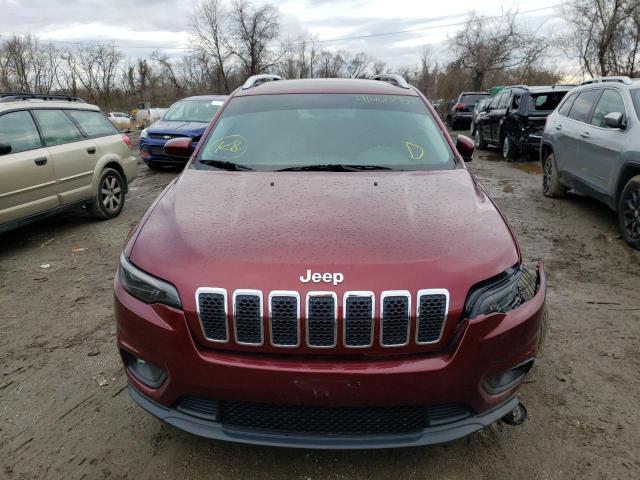 1C4PJMCX6KD450968 - 2019 JEEP CHEROKEE LATITUDE BURGUNDY photo 5