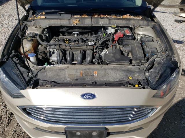 3FA6P0H70HR404005 - 2017 FORD FUSION SE GOLD photo 11