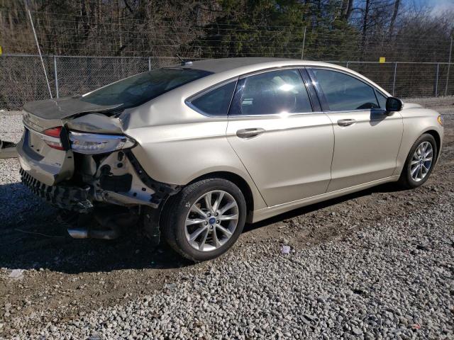 3FA6P0H70HR404005 - 2017 FORD FUSION SE GOLD photo 3