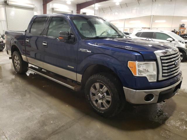1FTFW1ET5BFB98964 - 2011 FORD F150 SUPERCREW BLUE photo 4