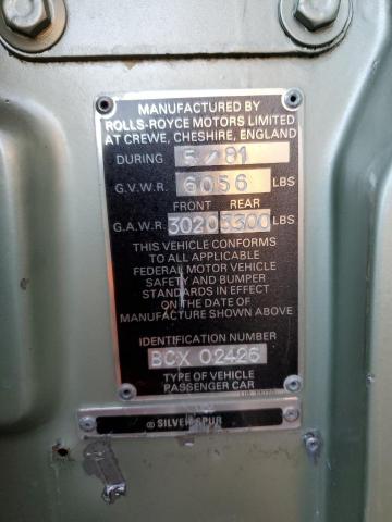 SCAZN42A5BCX02426 - 1981 ROLLS-ROYCE SILVER SPU GREEN photo 12
