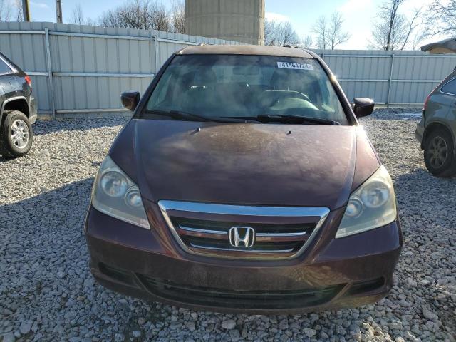 5FNRL38477B117125 - 2007 HONDA ODYSSEY EX MAROON photo 5