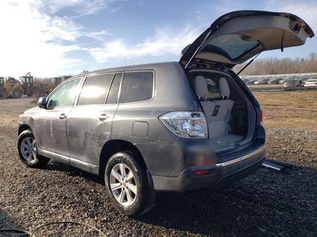 5TDBK3EH0DS205081 - 2013 TOYOTA HIGHLANDER BASE Gris photo 2