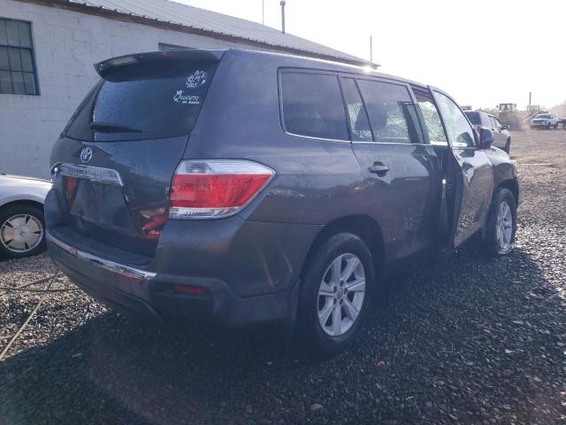 5TDBK3EH0DS205081 - 2013 TOYOTA HIGHLANDER BASE Gris photo 3