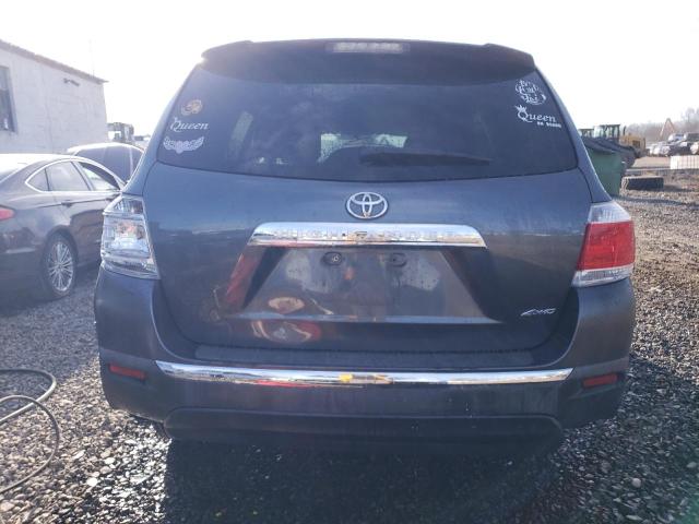 5TDBK3EH0DS205081 - 2013 TOYOTA HIGHLANDER BASE Gris photo 6