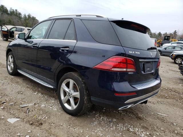 4JGDA5HB1JB089192 - 2018 MERCEDES-BENZ GLE 350 4MATIC BLUE photo 2