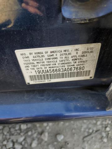 19UUA56683A067680 - 2003 ACURA 3.2TL BLACK photo 13