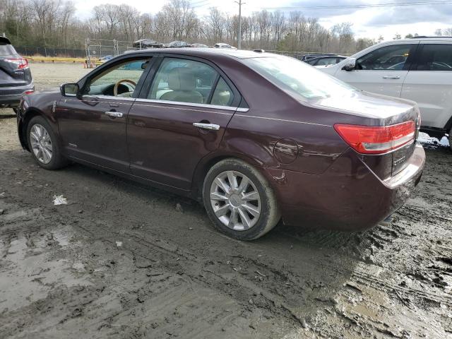 3LNDL2L37BR773525 - 2011 LINCOLN MKZ HYBRID BURGUNDY photo 2