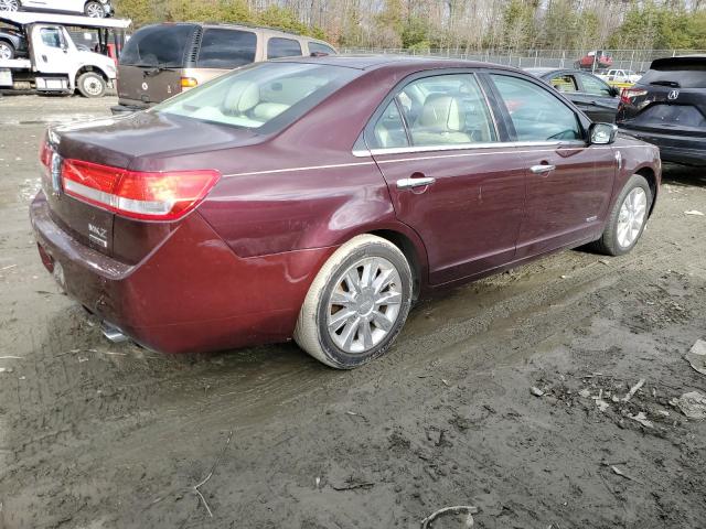 3LNDL2L37BR773525 - 2011 LINCOLN MKZ HYBRID BURGUNDY photo 3