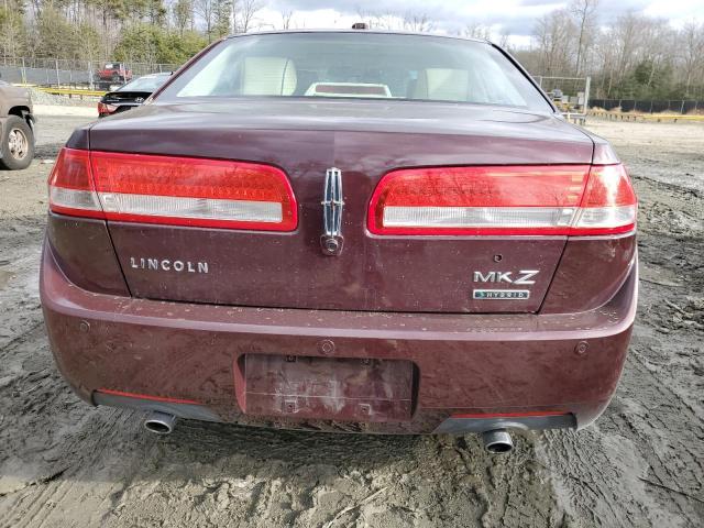 3LNDL2L37BR773525 - 2011 LINCOLN MKZ HYBRID BURGUNDY photo 6