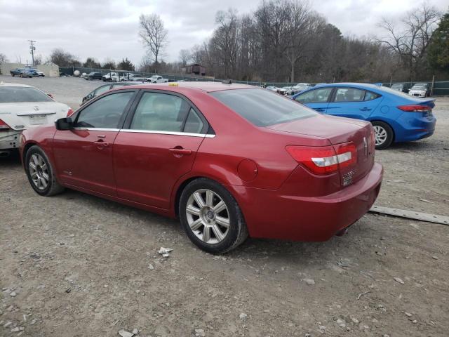 3LNHM26T07R637027 - 2007 LINCOLN MKZ RED photo 2