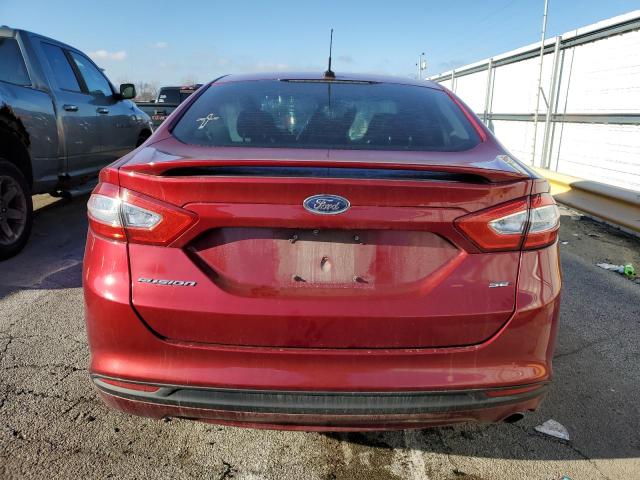 3FA6P0H77FR252818 - 2015 FORD FUSION SE RED photo 6