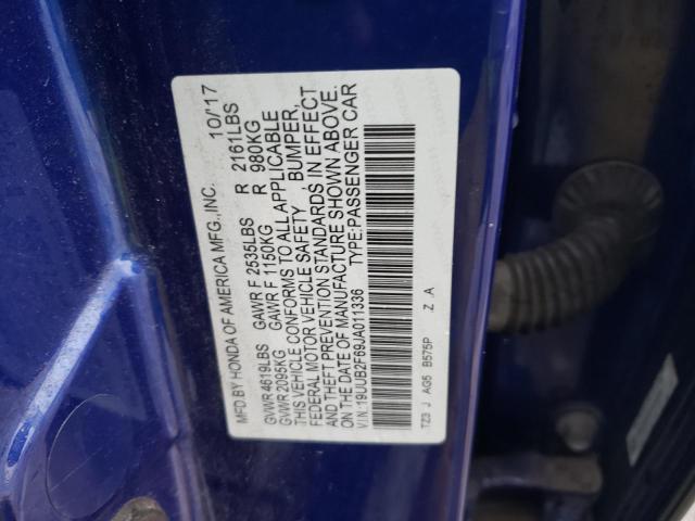 19UUB2F69JA011336 - 2018 ACURA TLX TECH+A BLUE photo 13