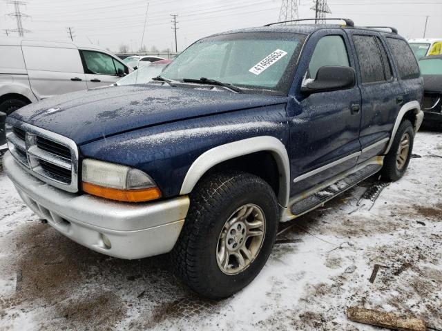 1B4HS58N52F188537 - 2002 DODGE DURANGO SLT PLUS BLUE photo 1