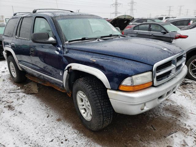 1B4HS58N52F188537 - 2002 DODGE DURANGO SLT PLUS BLUE photo 4