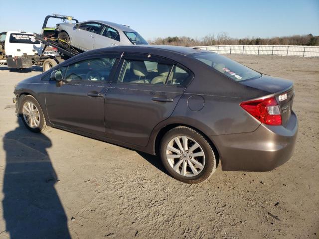 2HGFB2F97CH505279 - 2012 HONDA CIVIC EXL GRAY photo 2