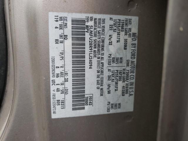 5LMFU28R91LJ24094 - 2001 LINCOLN NAVIGATOR 米色 照片 13