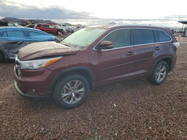 5TDKKRFH9FS108188 - 2015 TOYOTA HIGHLANDER XLE BURGUNDY photo 1