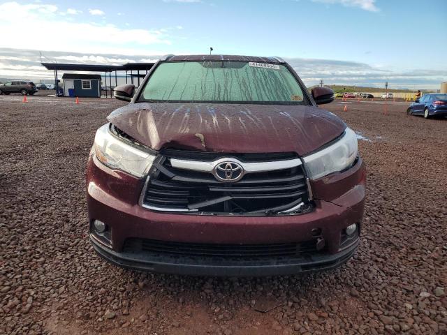5TDKKRFH9FS108188 - 2015 TOYOTA HIGHLANDER XLE BURGUNDY photo 5
